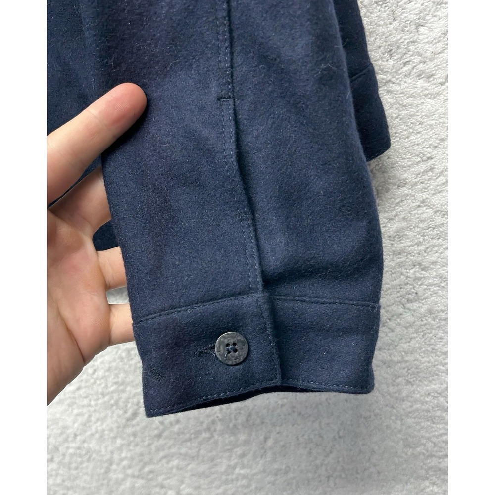 Converse Womens Size L Blue Jack Purcell Wool Blend Button Up Jacket New - Picture 5 of 7